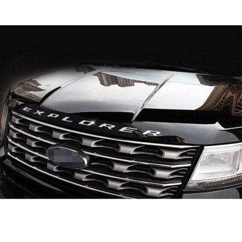 EXPLORER Emblem Decal Sticker Front Hood Rear Trunk Badge For Ford Matte Silver Chrome/Matte Black/Silver
