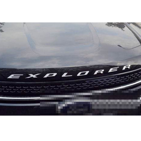 EXPLORER Emblem Decal Sticker Front Hood Rear Trunk Badge For Ford Matte Silver Chrome/Matte Black/Silver