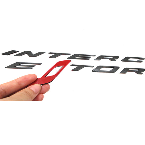 Xotic Tech Police Interceptor Utility Lettering Hood Emblem Letters Gray For Ford SUV -2020