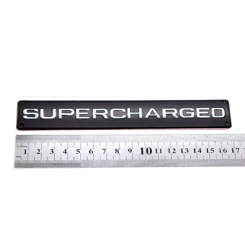 1pc SUPERCHARGED Emblem Tailgate Side Fender Badge Sticker for Land Rover Black