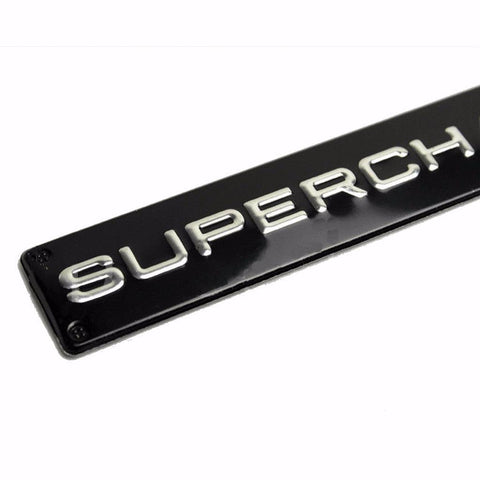 1pc SUPERCHARGED Emblem Tailgate Side Fender Badge Sticker for Land Rover Black