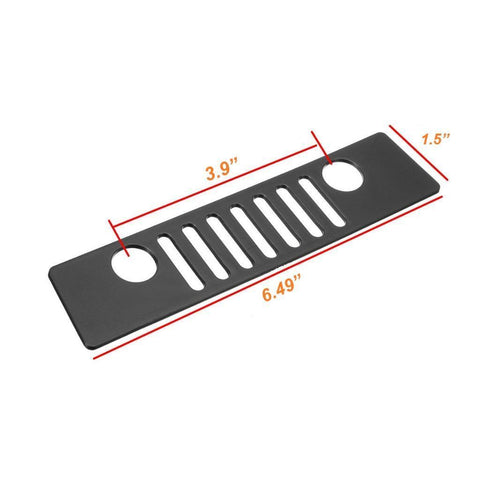 1x Grill Logo Third Brake Light Decor Cover For 07-2018 Jeep Wrangler JK Rubicon