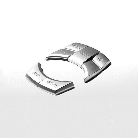 iDrive Interior Multi-Media Control Button Cover 7-Button Trims Stickers Aluminum Alloy Wire Drawing Decoration for BMW 2 3 4 5 6 X1 X3 X4 X5 X6 i3 Z4 M Series