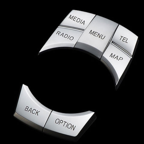 iDrive Interior Multi-Media Control Button Cover 7-Button Trims Stickers Aluminum Alloy Wire Drawing Decoration for BMW 2 3 4 5 6 X1 X3 X4 X5 X6 i3 Z4 M Series