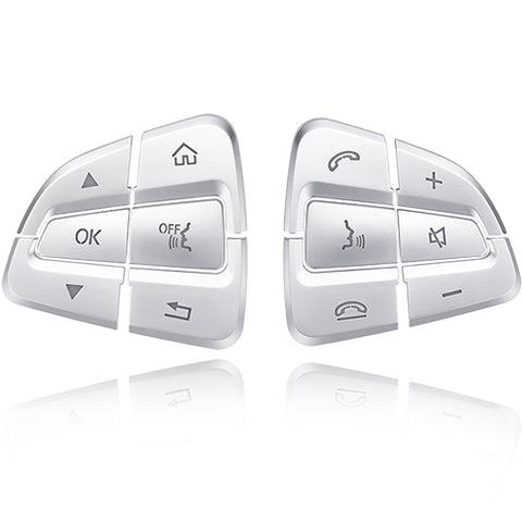 12pcs Steering Wheel Button Cover Trims for Mercedes A B C Class CLS GLA GLE GLS