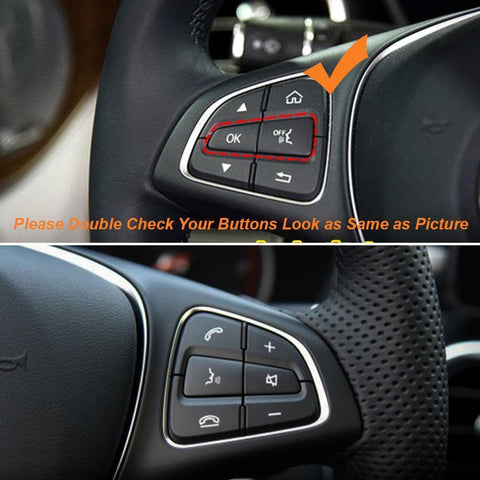 12pcs Steering Wheel Button Cover Trims for Mercedes A B C Class CLS GLA GLE GLS