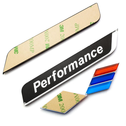 1 Set /// Performance Sports Door Window 3D Decal Emblem Sticker For BMW E60 E90 F30 F10 X1 X5