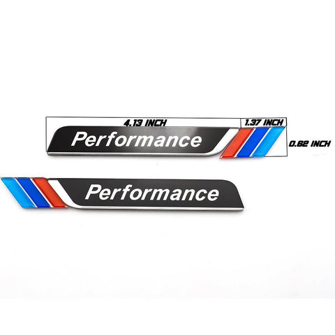 1 Set /// Performance Sports Door Window 3D Decal Emblem Sticker For BMW E60 E90 F30 F10 X1 X5