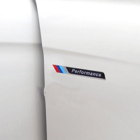 1 Set /// Performance Sports Door Window 3D Decal Emblem Sticker For BMW E60 E90 F30 F10 X1 X5