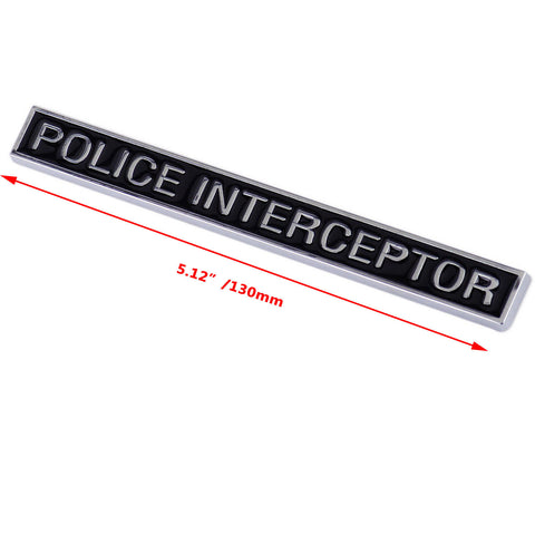 Police Interceptor Badge Metal Rear Side Emblem for Ford Explorer Crown Victoria