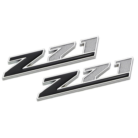 2X Black \ Red Z-71 Front Badge Emblem w/Grille Mount Insert Bracket For Chevrolet Avalanche Silverado Colorado Tahoe Suburban, etc