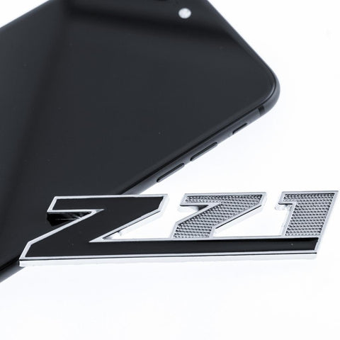 1X Black \ Red Z-71 Front Badge Emblem w/Grille Mount Insert Bracket For Chevrolet Avalanche Silverado Colorado Tahoe Suburban, etc