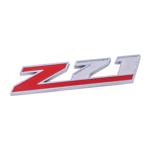 1X Black \ Red Z-71 Front Badge Emblem w/Grille Mount Insert Bracket For Chevrolet Avalanche Silverado Colorado Tahoe Suburban, etc