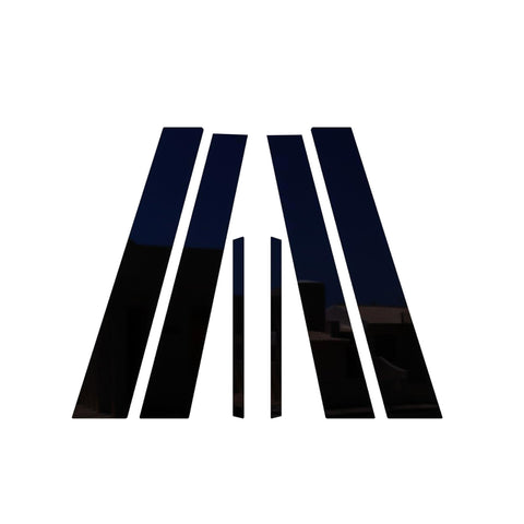 6pcs Glossy Black Car Door Window Pillar Post Cover Trim Molding Kit for Honda Accord 2003-2007