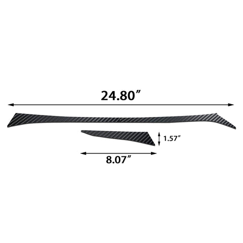 Left+Passenger Side Dashboard Trim Decal Carbon Fiber For Infiniti Q50 Q60 14-23