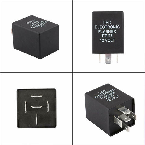5-Pin EP27 FL27 LED Flasher Relay Decoder 12V Fix Turn Signal Hyper Flash issue