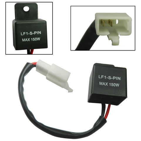 12V 2-Pin Electronic LED Flasher Relay Fix Motorcycle Turning Signal Lights Hyper Flashing