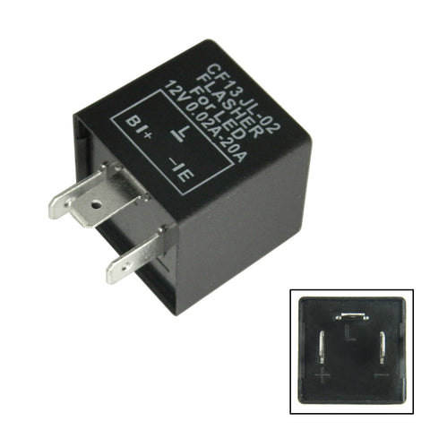 3-Pin CF-13 CF13 EP34 Electronic Flasher Relay Fix Compatible With LED Turn Signal Light Bulbs