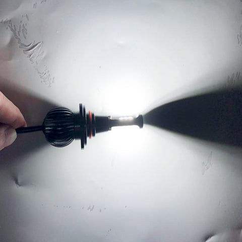 2PCS 9005 9006 Dual Color White \ Amber COB LED Fog Light Daytime Running Light