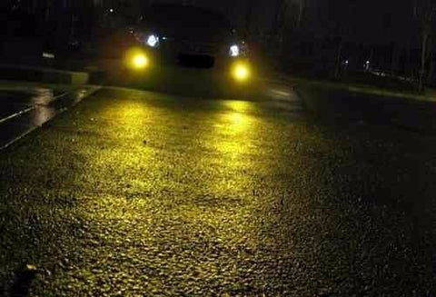 2x 9005 LED JDM Yellow Strobe Flashing High Beam DRL Driving Light Bulbs