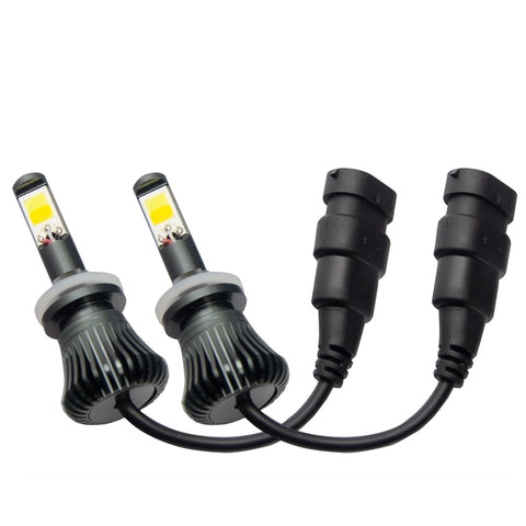880 881 Dual Color 6000K White 3500K Yellow Switch COB LED Bulbs Fog Light Lamps