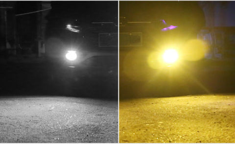 880 881 Dual Color 6000K White 3500K Yellow Switch COB LED Bulbs Fog Light Lamps