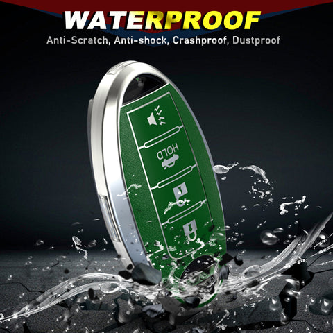 Green Remote Key Fob Shell Cover Case Protector w/Keychain For Nissan Altima Maxima Sentra