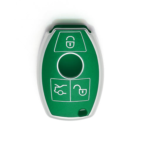 For Mercedes Benz Key Fob Cover, Key Fob Case for Mercedes Benz C E M S CLA CLS CLK GLC GLK G Class Soft TPU Full Cover Protection Smart Remote Keyless Entry Key Fob Shell, Black