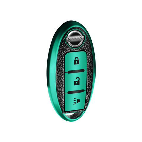 3 Button Blue TPU Key Fob Cover Case Holder Protect For Nissan Rogue Pathfinder