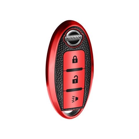 3 Button Blue TPU Key Fob Cover Case Holder Protect For Nissan Rogue Pathfinder