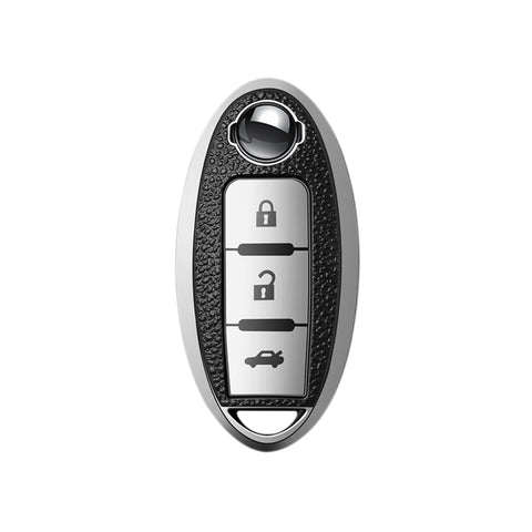 3 Button Blue TPU Key Fob Cover Case Holder Protect For Nissan Rogue Pathfinder