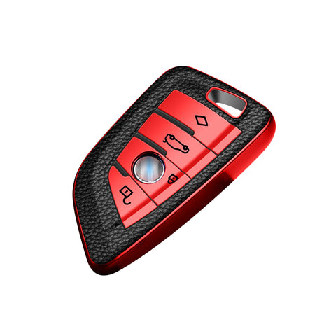 Red Remote Key Fob Case Shell Cover For BMW X1 X3 X5 X6 X7 5 7 Series G30 G31