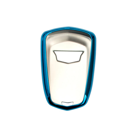 Blue TPU Remote Smart Keyless Key Cover Shell Case For Cadillac ATS CT6 XT5 Escalade