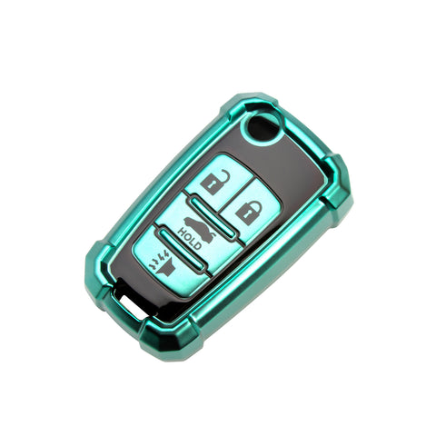 TPU Key Fob Cover Case Remote Holder Protector Jacket for Chevrolet Equinox Camaro Cruze Malibu Sonic Volt Park Impala/Fit Buick Encore Allure Regal, Blue