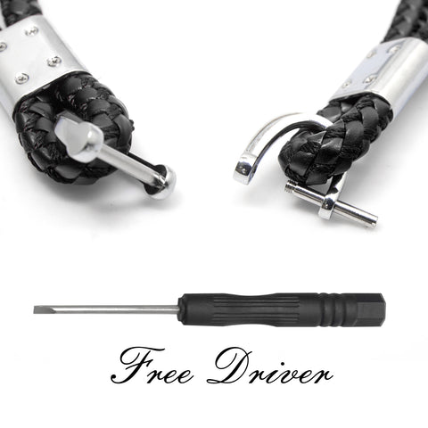 Braided PU Leather Strap Key Chain Ring Universal Fits Car Office Home Keys Fob Keychain Holder