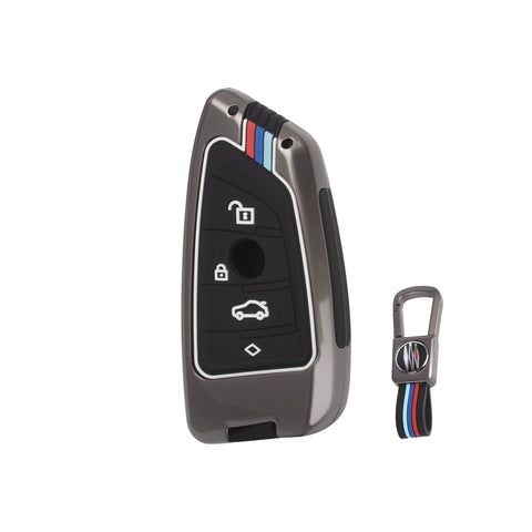 Carbon Fiber Style Silicone Key Fob Cover Protective Case for BMW 1 3 5 6 Series X5 X6 Z4