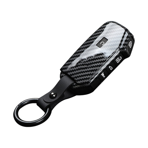 5-Button Carbon Fiber Look Full Protect Remote Key Fob Cover For Kia Niro 2018+