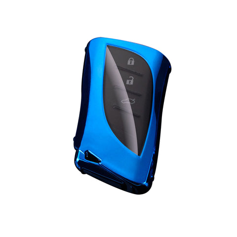 Blue Soft TPU Full Protect Remote Control Key Fob Cover For Lexus ES350 2018-up