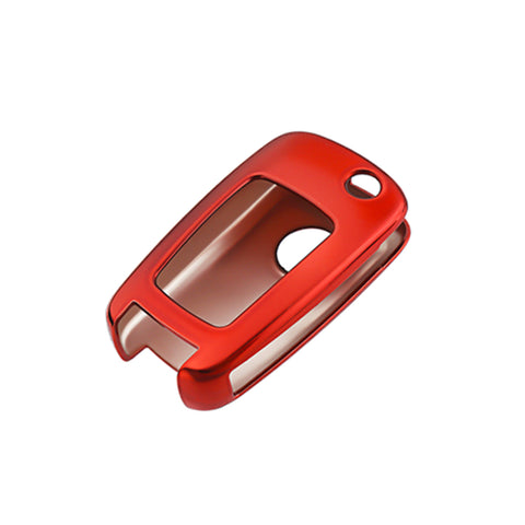 TPU Key Fob Cover Case Remote Holder Protector Jacket for Chevrolet Equinox Camaro Cruze Malibu Sonic Volt Park Impala/Fit Buick Encore Allure Regal, Blue