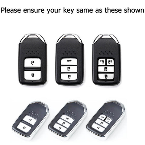 Carbon Fiber Smart Key Cover FOB for Honda Accord CR-V Civic Odyssey Crosstour