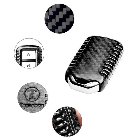 Carbon Fiber Smart Key Cover FOB for Honda Accord CR-V Civic Odyssey Crosstour