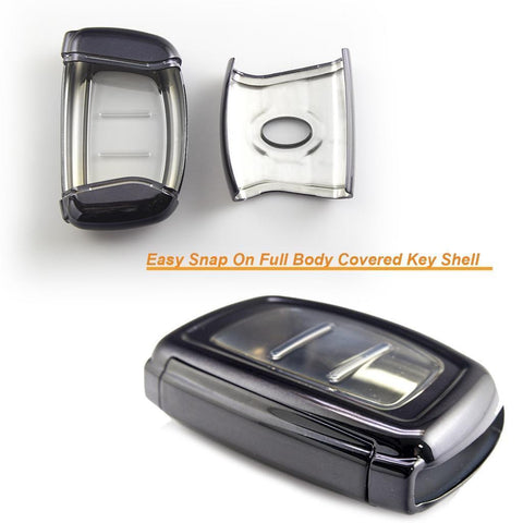Full Cover Sport Black \ Silver \ Blue \ Red \ Gold \ Rose Gold TPU Key Fob Case For Hyundai Accent Santa Fe Elantra Tucson