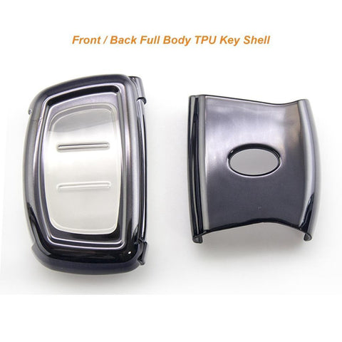 Full Cover Sport Black \ Silver \ Blue \ Red \ Gold \ Rose Gold TPU Key Fob Case For Hyundai Accent Santa Fe Elantra Tucson