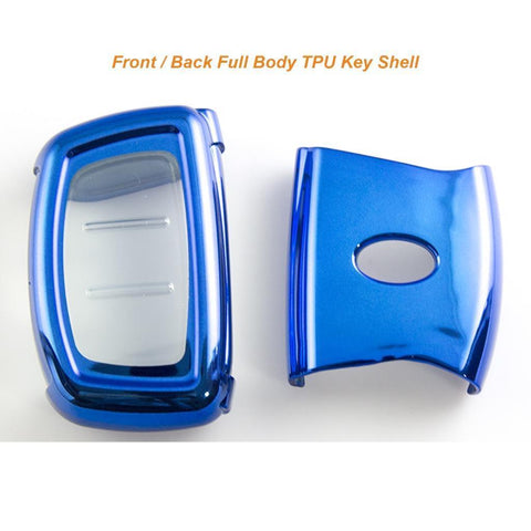 Full Cover Sport Black \ Silver \ Blue \ Red \ Gold \ Rose Gold TPU Key Fob Case For Hyundai Accent Santa Fe Elantra Tucson