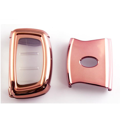 Full Cover Sport Black \ Silver \ Blue \ Red \ Gold \ Rose Gold TPU Key Fob Case For Hyundai Accent Santa Fe Elantra Tucson