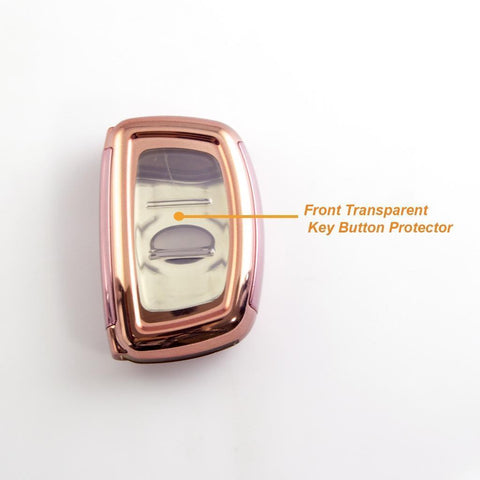 Full Cover Sport Black \ Silver \ Blue \ Red \ Gold \ Rose Gold TPU Key Fob Case For Hyundai Accent Santa Fe Elantra Tucson