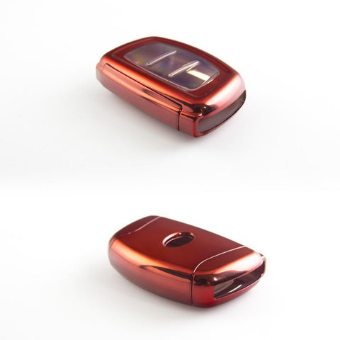Full Cover Sport Black \ Silver \ Blue \ Red \ Gold \ Rose Gold TPU Key Fob Case For Hyundai Accent Santa Fe Elantra Tucson
