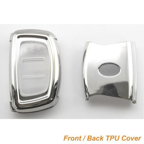 Full Cover Sport Black \ Silver \ Blue \ Red \ Gold \ Rose Gold TPU Key Fob Case For Hyundai Accent Santa Fe Elantra Tucson