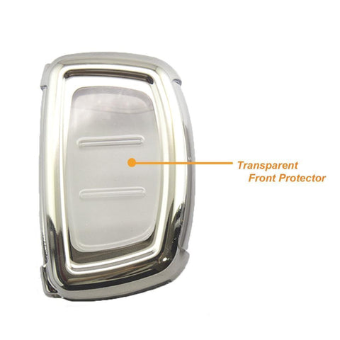 Full Cover Sport Black \ Silver \ Blue \ Red \ Gold \ Rose Gold TPU Key Fob Case For Hyundai Accent Santa Fe Elantra Tucson