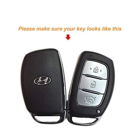 Full Cover Sport Black \ Silver \ Blue \ Red \ Gold \ Rose Gold TPU Key Fob Case For Hyundai Accent Santa Fe Elantra Tucson